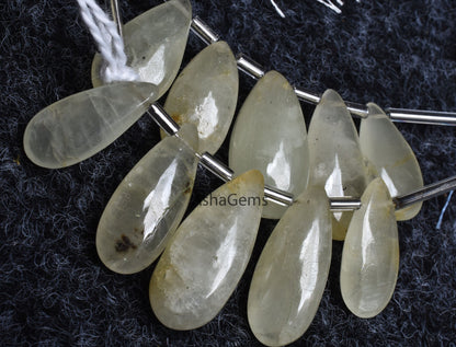 Beautiful Aquamarine Smooth Pear Shape Beads, Natural Raw Aquamarine Plain Handmade Teardrop Gemstone Aquamarine Bead Jewelry Craft SALE