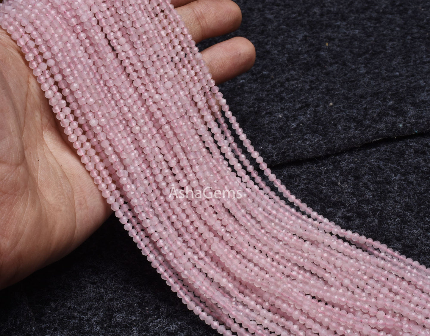 Beautiful Pink Rose Quartz Micro Cut Faceted Beads 3 mm Natural Rose Quartz Machine Cut Rondelle Bead Jewelry Making,Pink Gemstone Bead SALE