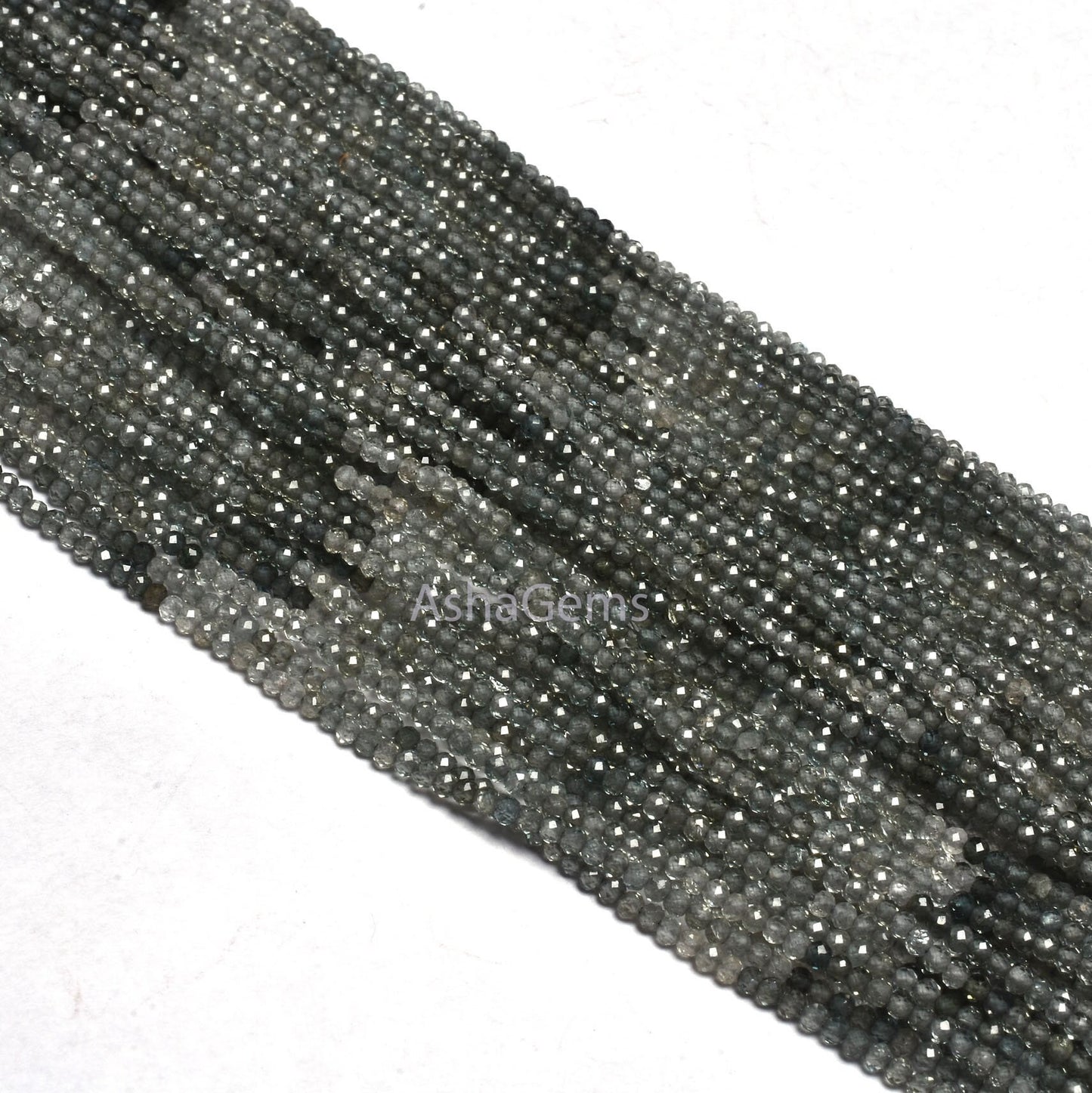 beautiful Shaded Green sapphire Faceted Rondelle Gemstone Beads, Rare Green sapphire Micro Faceted Bead Precious Sapphire Beads For Necklace