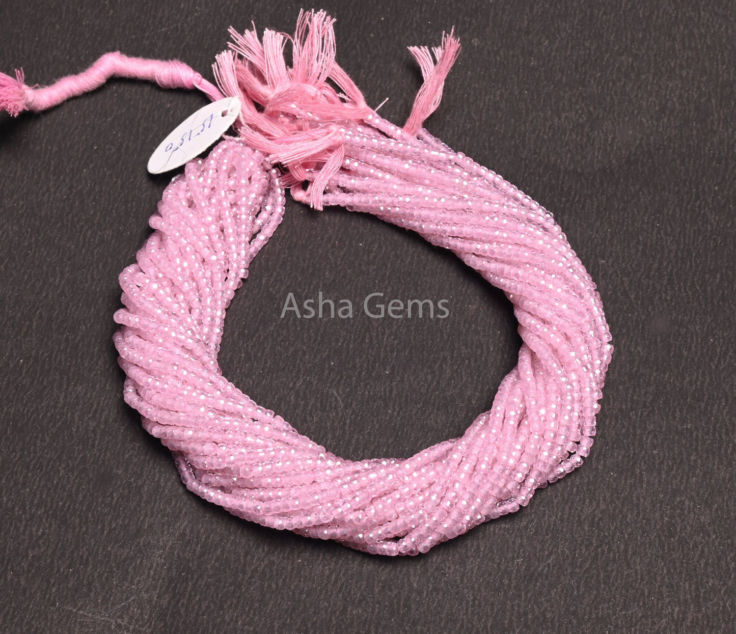 3 mm AAA Quality Pink Zircon Micro Faceted Rondelle Beads, Pink Zircon Machine Cut Beads,12.5" Fine Zircon Machine Cut Beads Jewelry Makings