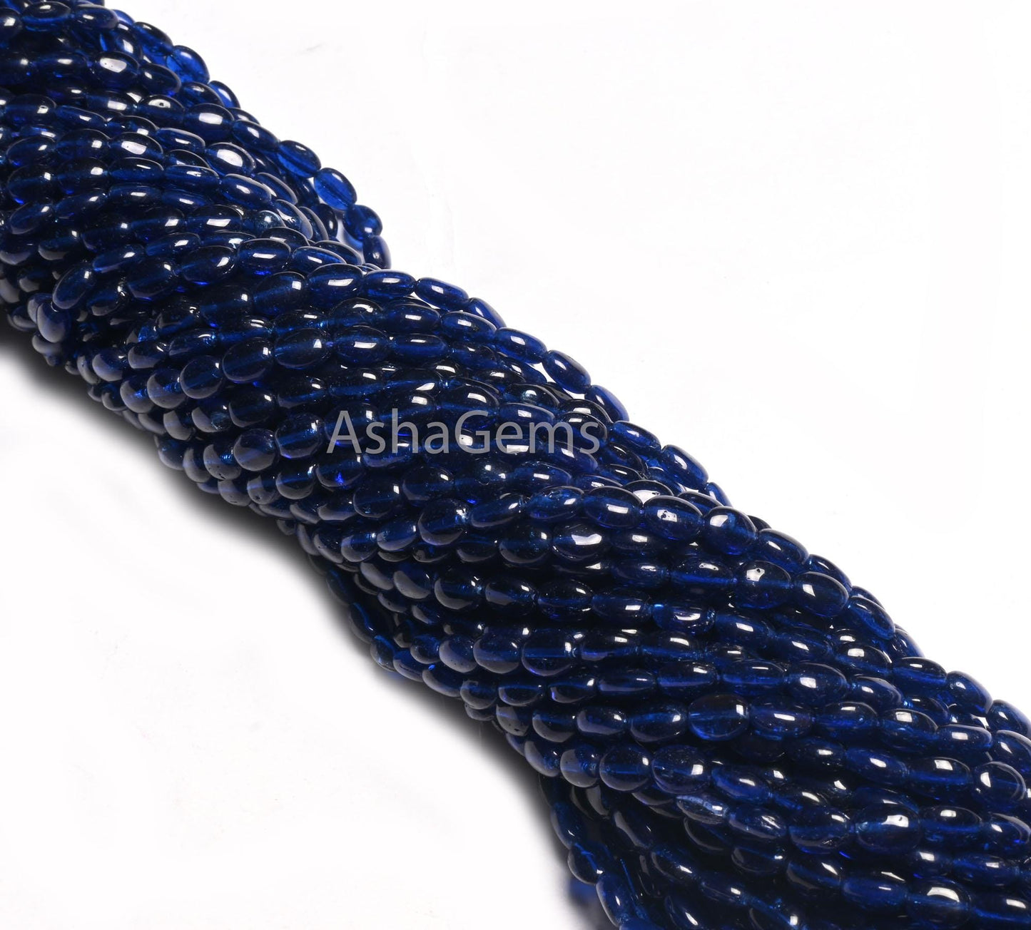 Beautiful Lapis Blue Color Hydro Smooth Oval Shape Handmade Beads,5.5-7 mm Fine Indigo Blue Hydro Plain Oval Loose Beads Jewelry Crafts SALE
