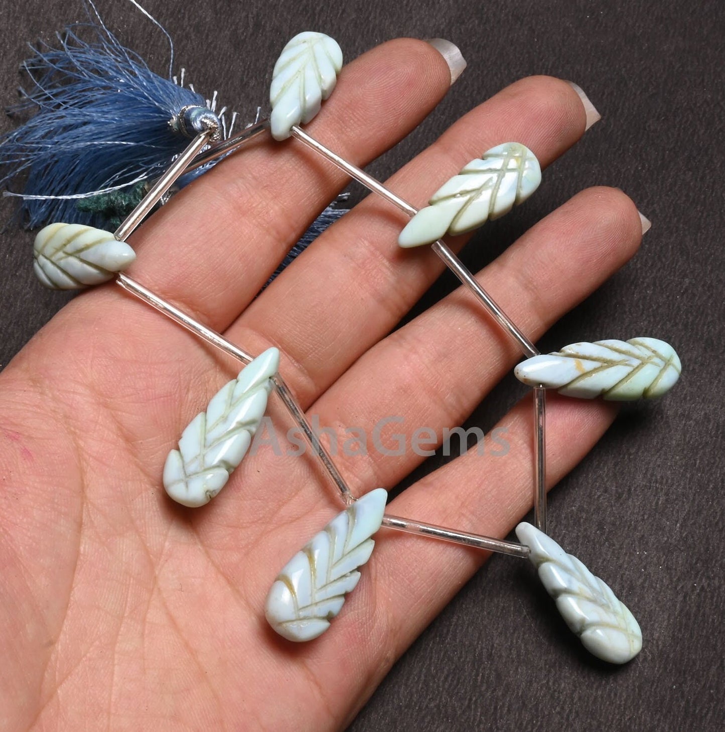 Beautiful Blue Oregon Opal Fancy Pear carved Gemstone beads,11-30mm Light Blue Opal Carving Teardrop handmade Opal Bead Jewelry making Craft