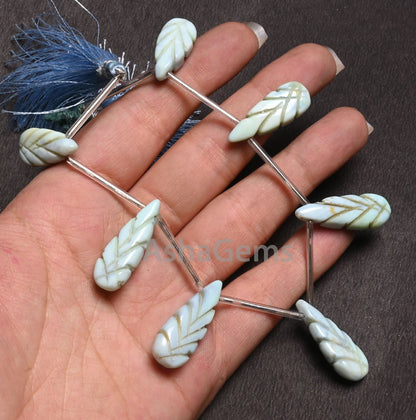 Beautiful Blue Oregon Opal Fancy Pear carved Gemstone beads,11-30mm Light Blue Opal Carving Teardrop handmade Opal Bead Jewelry making Craft