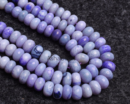 Shaded Blue Opal Smooth Rondelle Shape Beads, Beautiful Blue Opal Plain Gemstone Beads,8-11 mm Handmade Opal Bead Jewelry Making Sale