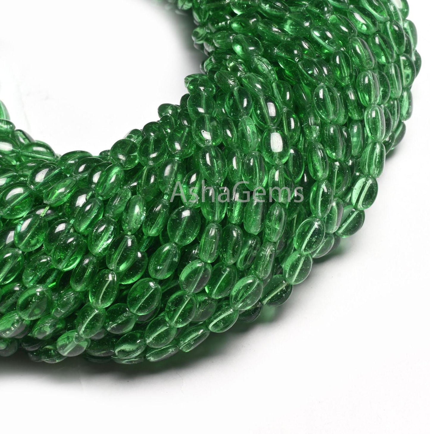 Fine Quality Tree Green Quartz Hydro Smooth Oval Shape Beads, Beautiful Translucent Green Hydro Plain Oval Handmade Beads Jewelry Craft SALE