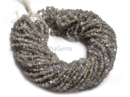 34"Strand Natural Fire Labradorite Raw Uncut Chips Beads Gemstone Grey Labradorite Chips Gemstone Rough Bead Black Rainbow Bead Jewelry SALE