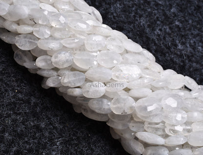 13"Strand Natural Blue Fire Rainbow Moonstone Faceted Oval Gemstone Bead Fine White rainbow Oval shape briolette beads,Rainbow beads Jewelry