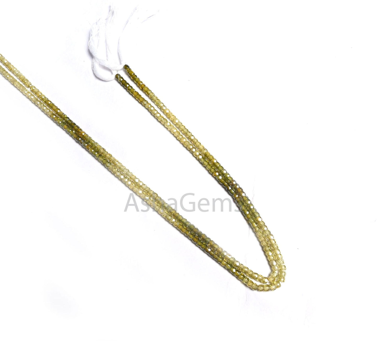 Beautiful Shaded Green zircon Faceted Rondelle Shape Beads,13" Strand Cubic zircon beads,3 mm AAA Green Zircon Beads For Necklace Jewelry