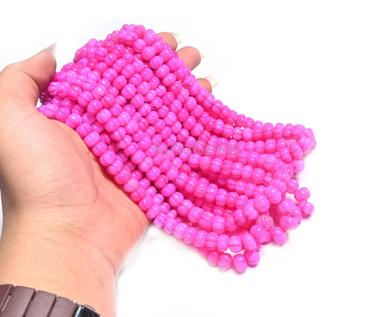 AAA Hot Pink Opal Carved Watermelon Beads, Beautiful Pink Opal Carving Pumpkin Beads, Opal Melon Handmade Carve Gemstone Beads Jewelry Craft