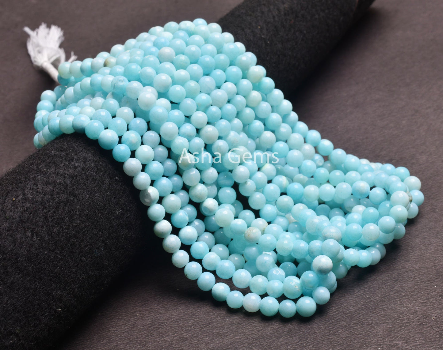 7-8 mm AAA Sky Blue Opal Smooth Round Ball Beads, Peru Opal Plain Round Shape Gemstone Beads, Blue Opal Beads Jewelry Necklace Making SALE