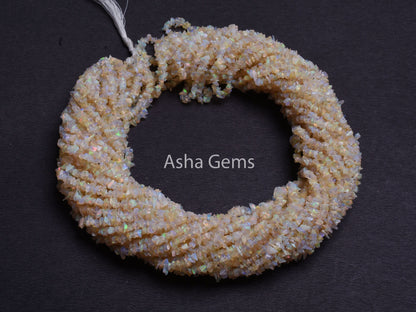 34"Strand Natural Ethiopian Opal Chips Beads Uncut Gemstone,Beautiful Yellow Ethiopian Opal Raw Nuggets Smooth Beads, AAA Quality Ethiopian