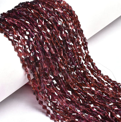 Beautiful Garnet Fancy Rhombus Shape Gemstone Faceted Beads,13"Strand Red Pink Garnet Table Cut Faceted Briolette Rhombus beads AAA Garnet
