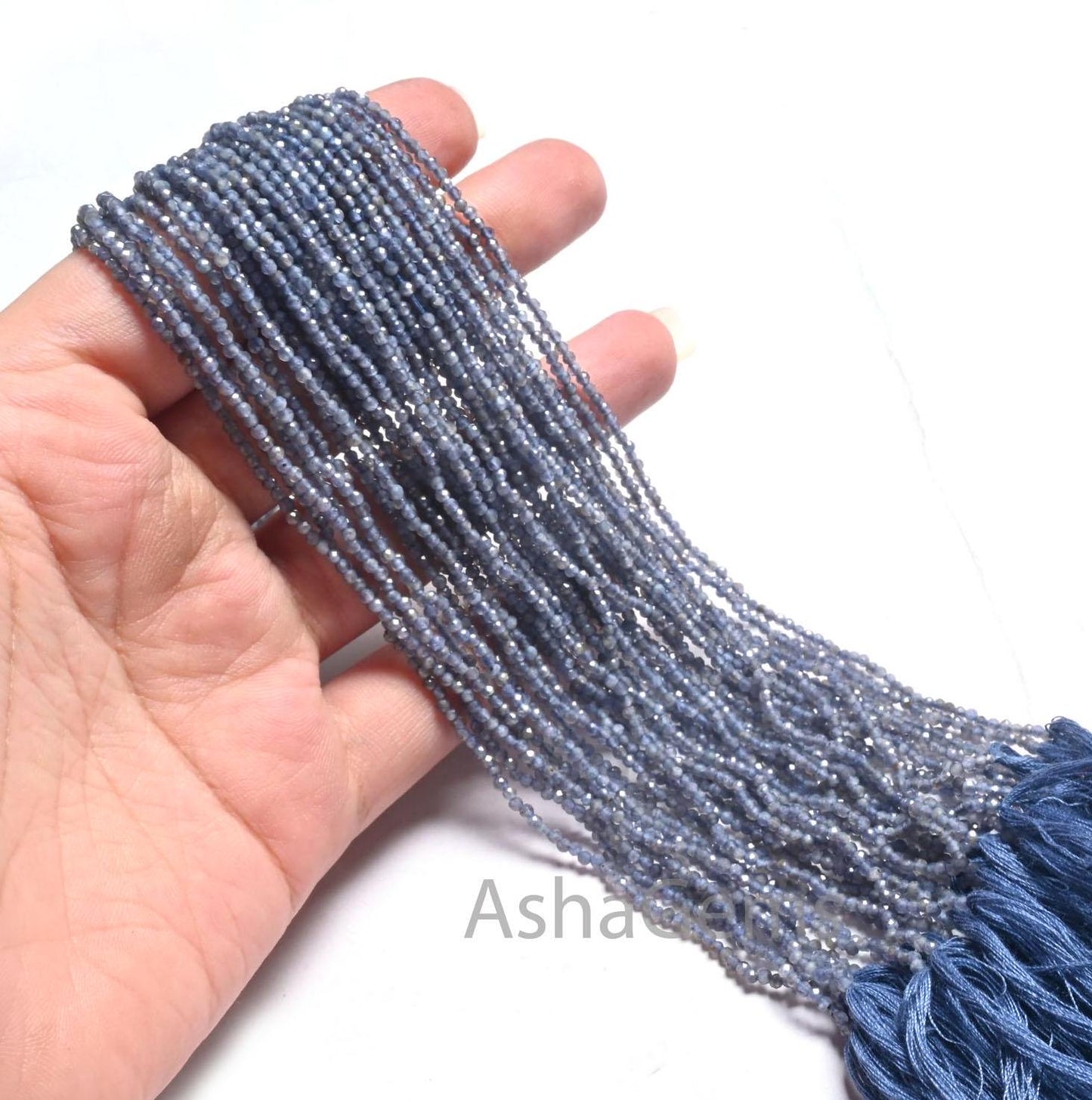 Beautiful Iolite Micro Cut Rondelle Faceted Machine Cut Gemstone Loose Beads,2mm Natural Blue Iolite Micro Cut Tiny Iolite Bead Jewelry SALE