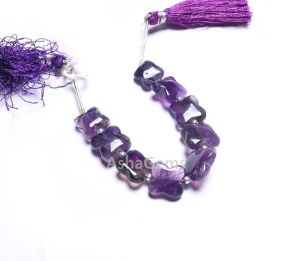 Purple Amethyst Fancy Carved Flower Shape Gemstone Beads,12-15mm Natural Amethyst Carve Square Smooth Straight Drill Bead Jewelry Craft SALE
