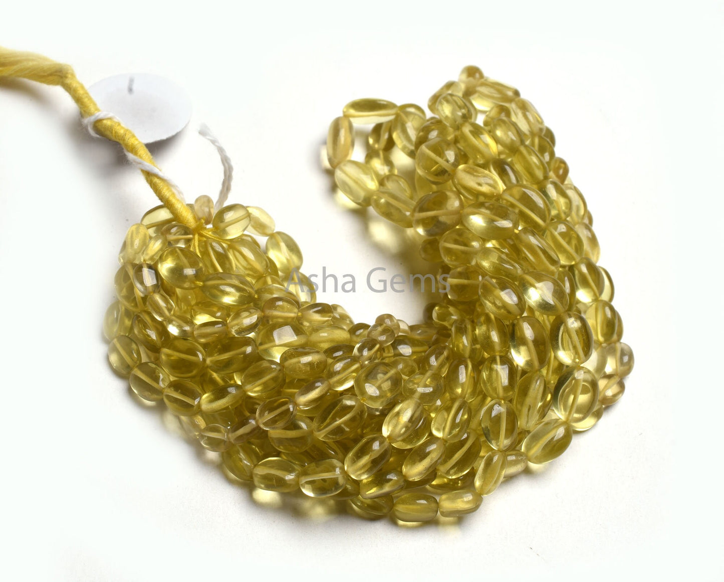 AAA Quality Lemon Quartz Smooth Oval Handmade Beads,15"Strand Natural Yellow Lemon Quartz Beads, Lemon Plain Oval Gemstone Bead Jewelry SALE
