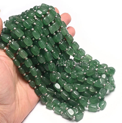 Natural Green Strawberry Quartz Fancy Puff Rectangle Shape Gemstone Beads, Fine Strawberry Handmade Rectangle Handmade Beads Jewelry makings