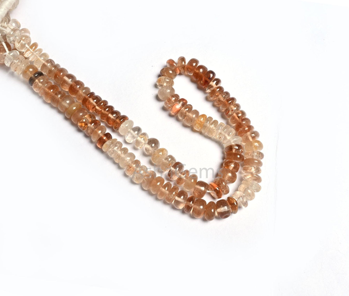 Beautiful Imperial topaz smooth rondelle shape Gemstone beads,8/16"Fine Natural Shaded Brown topaz handmade Topaz Bead Jewelry Necklace sale