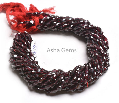 Natural Garnet Faceted nugget Uneven Shape Gemstone Beads, Fine Garnet Handmade Indian Cut Tumble Straight Drill Beads, Garnet Beads Jewelry