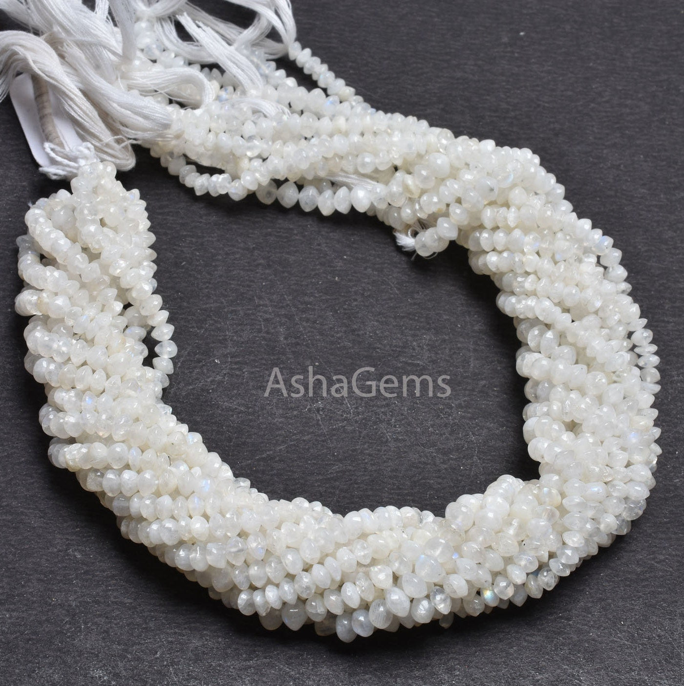 14"Strand Natural Flash Rainbow Moonstone Smooth Button Shape Gemstone Beads, White Rainbow Handmade Button Center Drill Beads Jewelry Craft