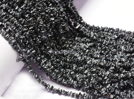 34 inch Strand Natural Black Obsidian Gemstone Uncut Chips Beads, AAA Obsidian Smooth Raw rough Beads Nugget Beads For Necklace Jewelry SALE