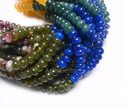 Beautiful Multi Color jade Quartz Smooth Rondelle Gemstone Loose Beads,8mm Rainbow Disco Color Quartz mix Shaded Colorful Beads Jewelry SALE (AG 12317)
