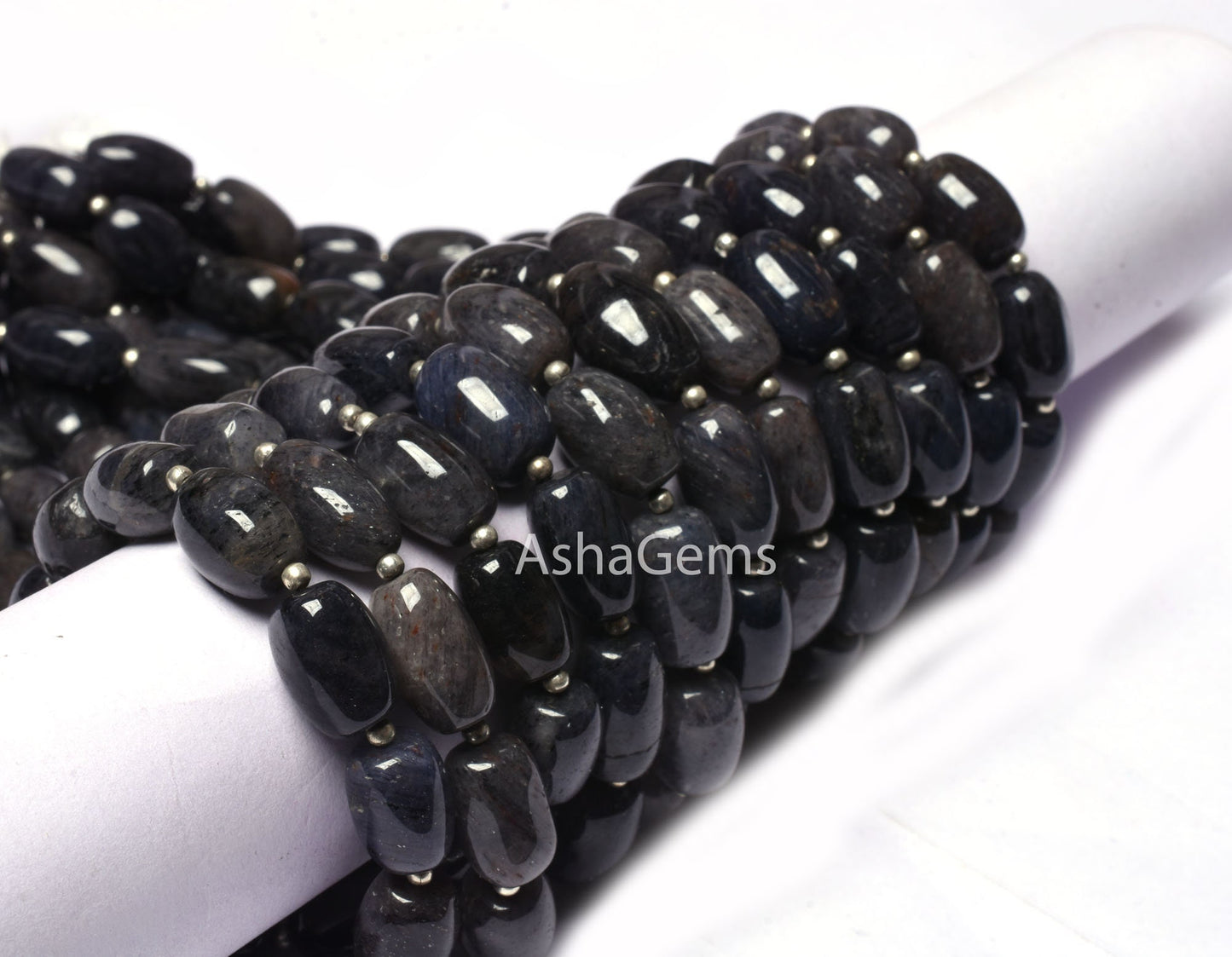 Beautiful Blue Quartz Smooth Fancy Shape Beads,10"Strand dark Blue Quartz Plain handmade Barrel Shape Gemstone Bead For Jewelry making Craft