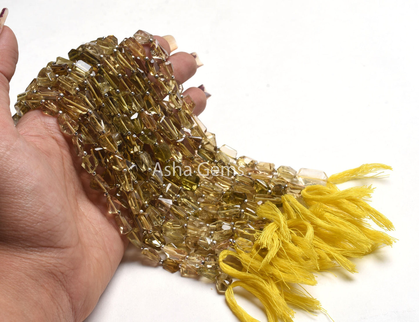 Natural Lemon Quartz Faceted Nugget Gemstone Beads, AAA Yellow Lemon Uneven Nugget Straight Drill Bead, Lemon Quart Bead Jewelry Making SALE
