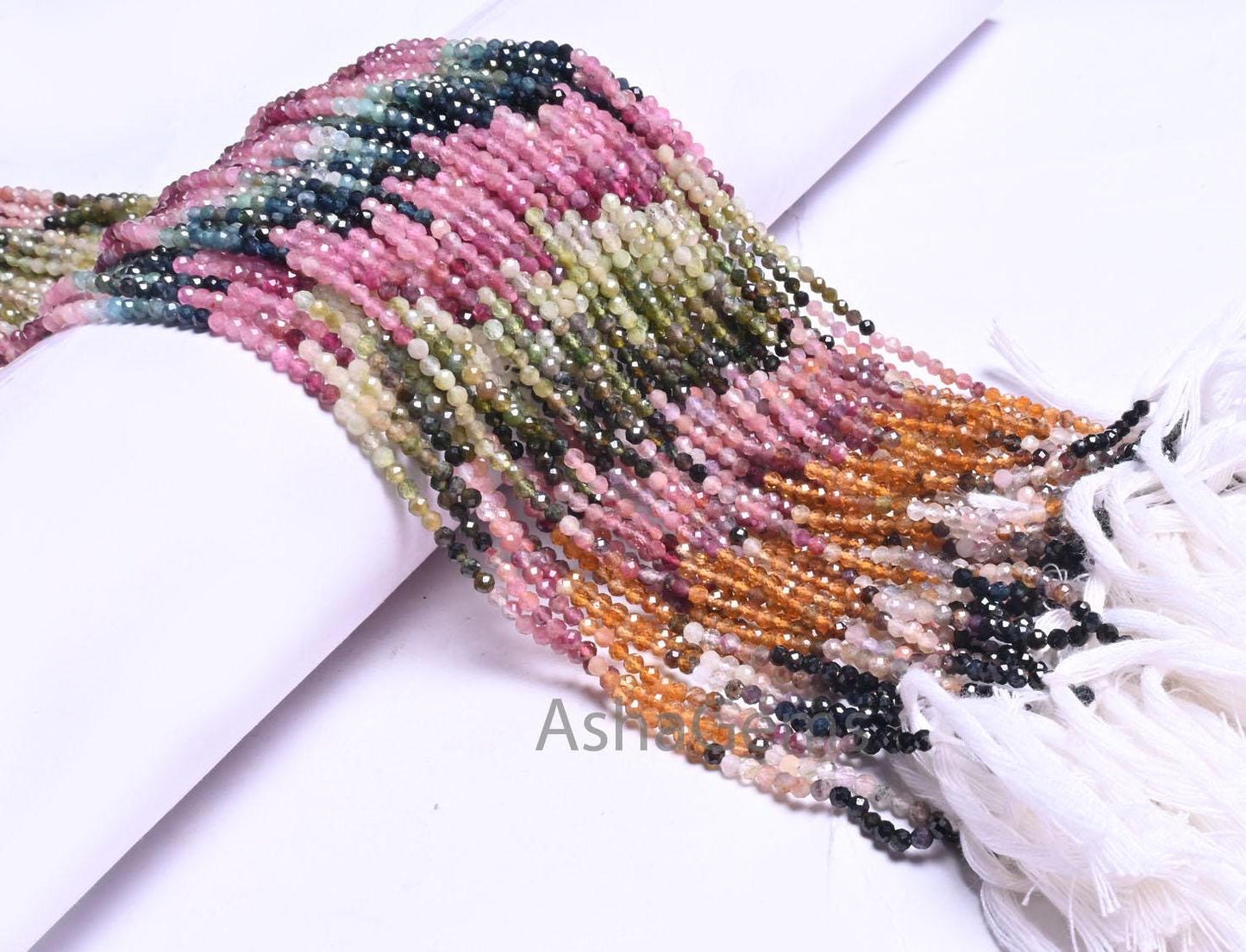 Fine Tourmaline Faceted Rondelle Tiny Gemstone Loose Beads,2.5mm Natural Multi Tourmaline Micro machin Cut Real Tourmaline bead Jewelry SALE