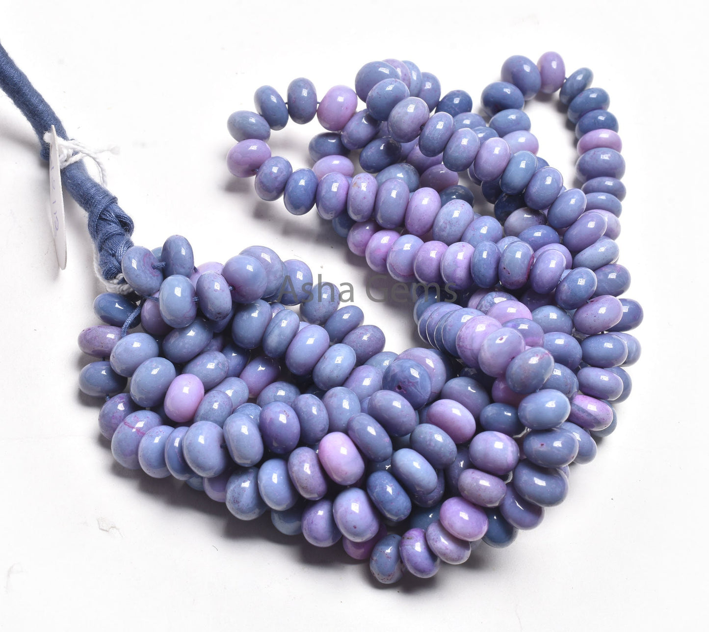 AAA Purple lavender Opal Smooth Rondelle Shape Beads, Beautiful lavender Opal Beads Strand Opal Plain Handmade Gemstone Roundelle Beads SALE