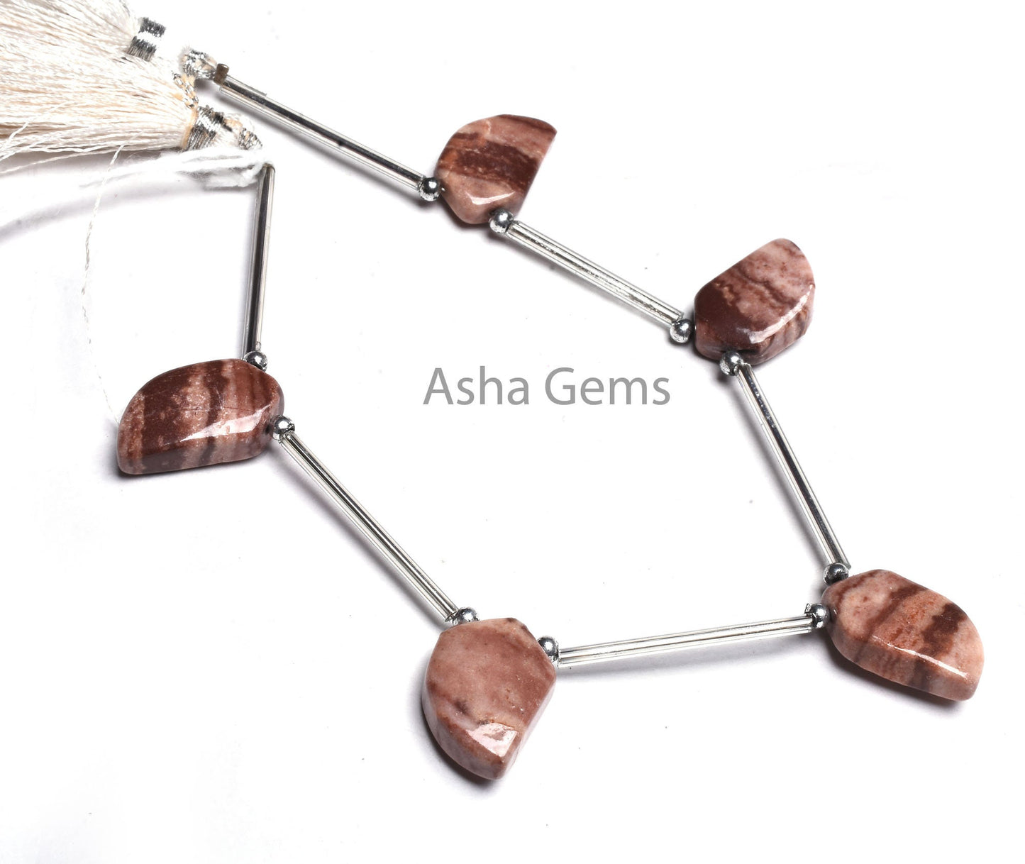 Beautiful Brown Jasper Fancy Mango Leaf Shape Gemstone Beads, Picture Jasper Smooth Handmade Side Drill Beads, Jasper Bead Handicraft SALE