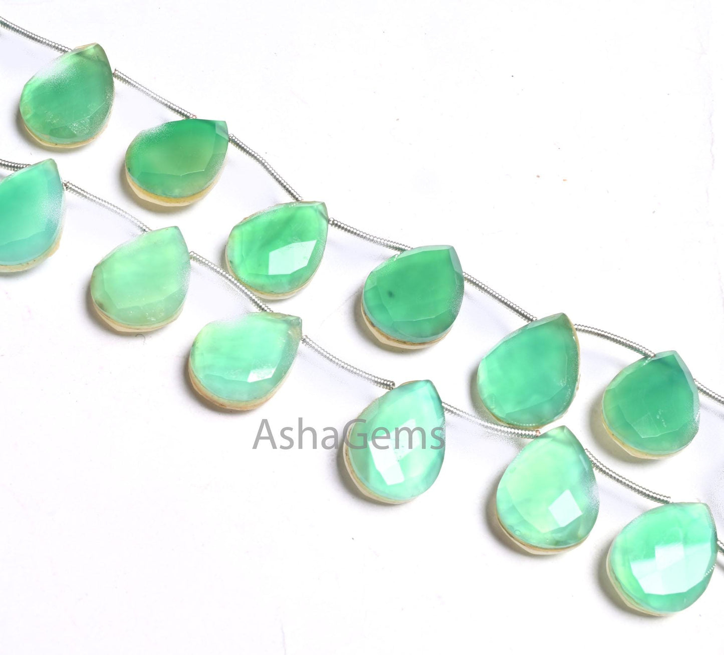 12-16 mm Beautiful Quartz Green Onyx Doublet Pear Shape Faceted Beads,7" Strand Crystal Doublet Teardrop Handmade Gemstone Bead Jewelry SALE