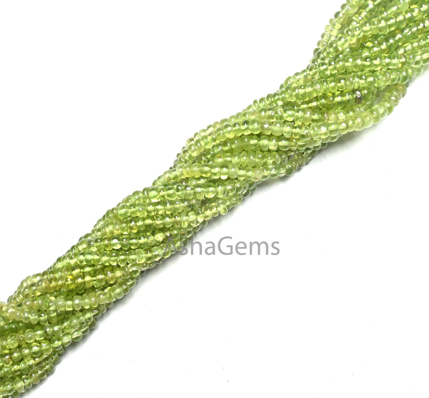 Natural Green Peridot Smooth Gemstone Loose Beads,8/16" Fine Peridot Plain Handmade Rondelle Shape Peridot Beads Jewelry Necklace Craft SALE (AG 12334)