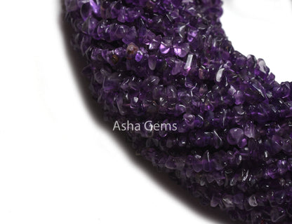 34"Strand Natural African Amethyst Raw Uncut Chips Beads Gemstone,Purple Amethyst Chips Raw Gemstone Beads,Rough Polish Beads,Uncut ChipSALE