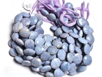 Beautiful lavender Blue opal Faceted Coin Shape Gemstone Beads,8"Strand Purple Blue Opal Briolette Coin Beads Opal Faceted Bead Jewelry SALE