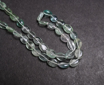 Beautiful Fluorite Smooth Oval Shape Gemstone Beads,8/16" Natural Shaded Green Fluorite Handmade Oval Plain Fluorite Bead Jewelry Craft SALE