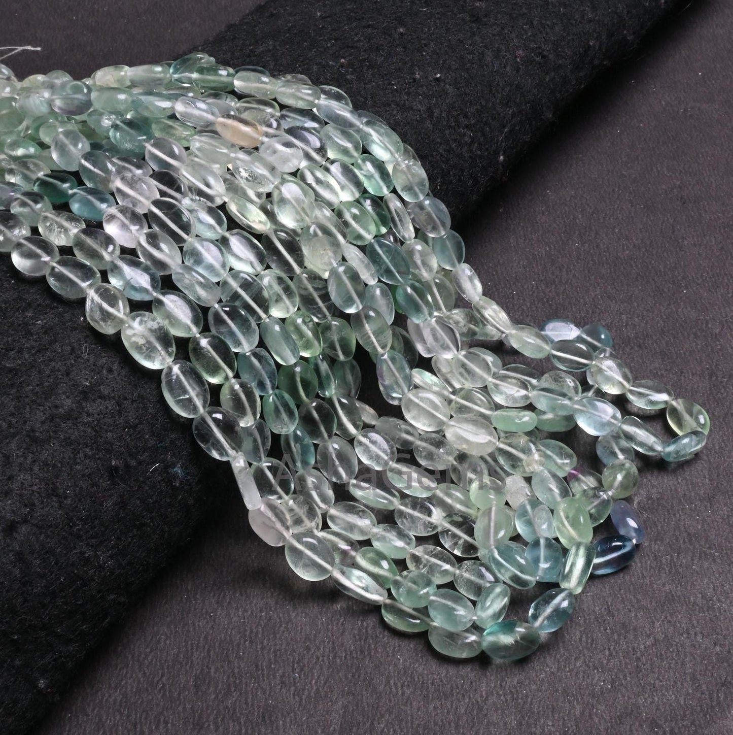 Beautiful Fluorite Smooth Oval Shape Gemstone Beads,8/16" Natural Shaded Green Fluorite Handmade Oval Plain Fluorite Bead Jewelry Craft SALE