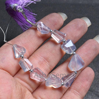 Lavender Quartz Faceted Nugget Shape Gemstone Beads, Fine Rare Purple Lavender Quartz Beads, faceted Nugget Beads Jewelry Handicrafts SALE (AG 18637)