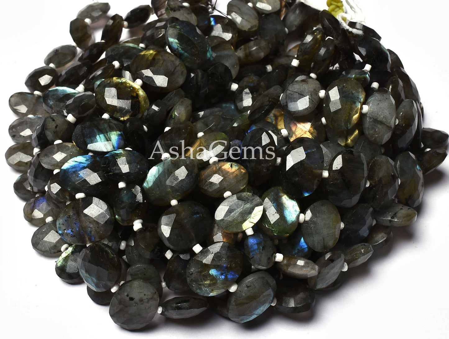 Natural Multi Fire Labradorite Faceted Oval Shape Beads, Labradorite Oval Gemstone Beads Oval Shape Briolette Labradorite Wholesale Jewelry
