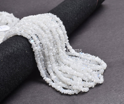 Natural blue Fire rainbow Moonstone Uncut Chip Beads, Flashy Rainbow smooth Rough Polish Beads White Rainbow Slice Uneven shape Beads Crafts