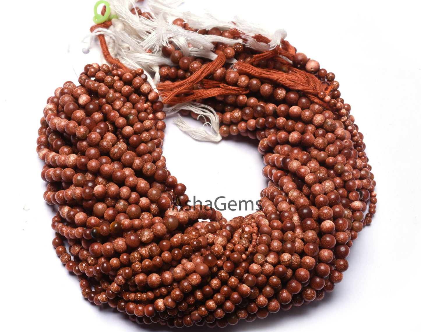 13" Strand Brown Sunstone Smooth Round Shape gemstone Beads, Sunstone Beads, Brown Red Sunstone Plain Round Ball Bead For Jewelry Craft SALE