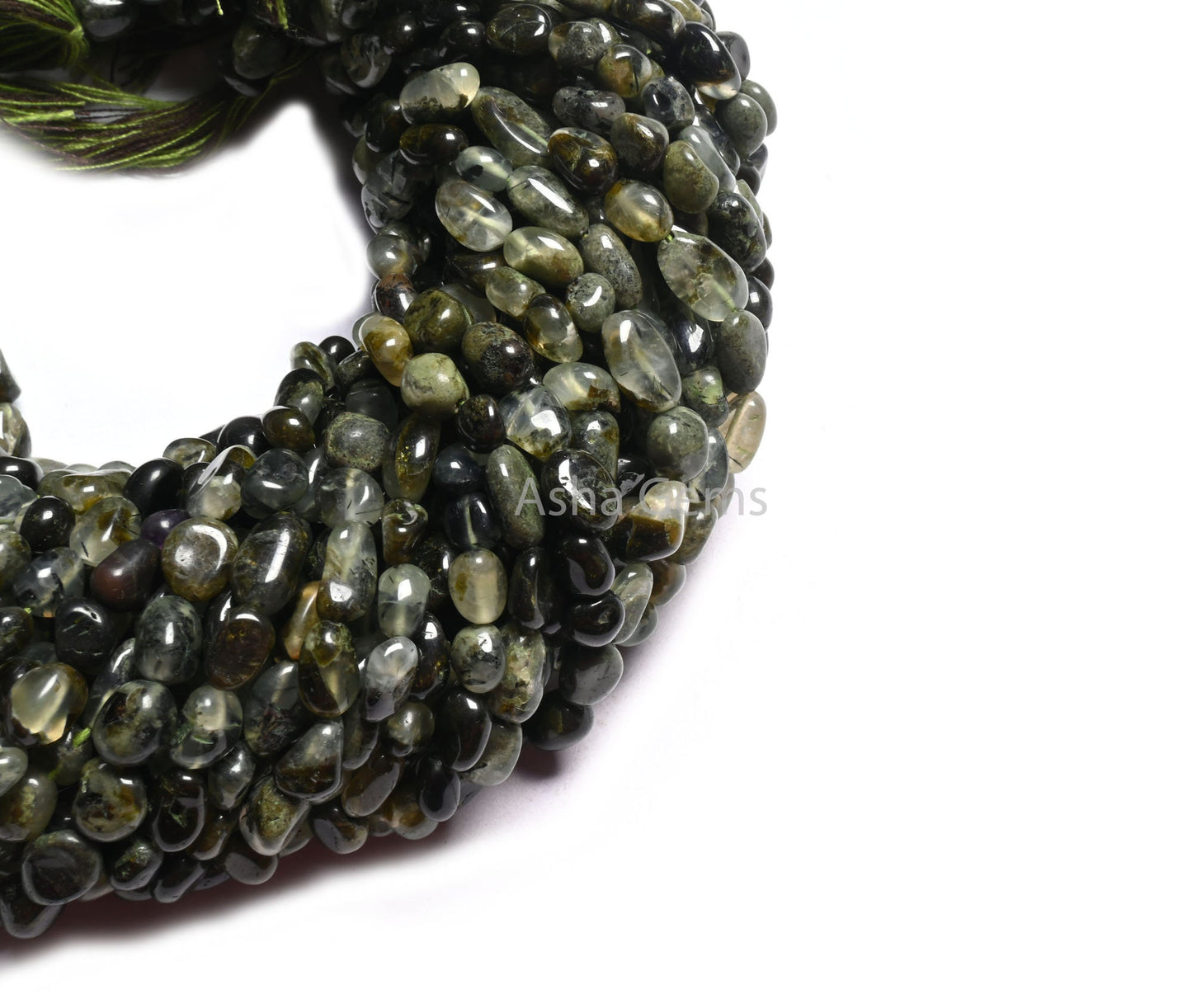 Natural Moss Prehnite Smooth Nuggets Beads,5-8 mm prehnite Beads, Moss Green Prehnite Tiny Nugget Uneven Gemstone Beads Jewelry Craft SALE