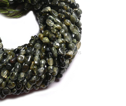 Natural Moss Prehnite Smooth Nuggets Beads,5-8 mm prehnite Beads, Moss Green Prehnite Tiny Nugget Uneven Gemstone Beads Jewelry Craft SALE
