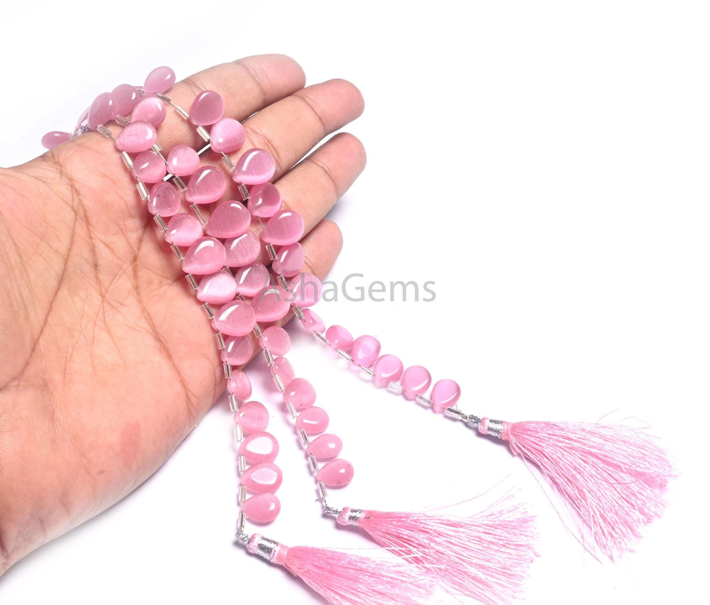 Beautiful Pink Monalisa Smooth Pears Shape Beads, Fine Monalisa Smooth Teardrop Handmade Side Drill Monalisa Beads Jewelry Making Craft SALE