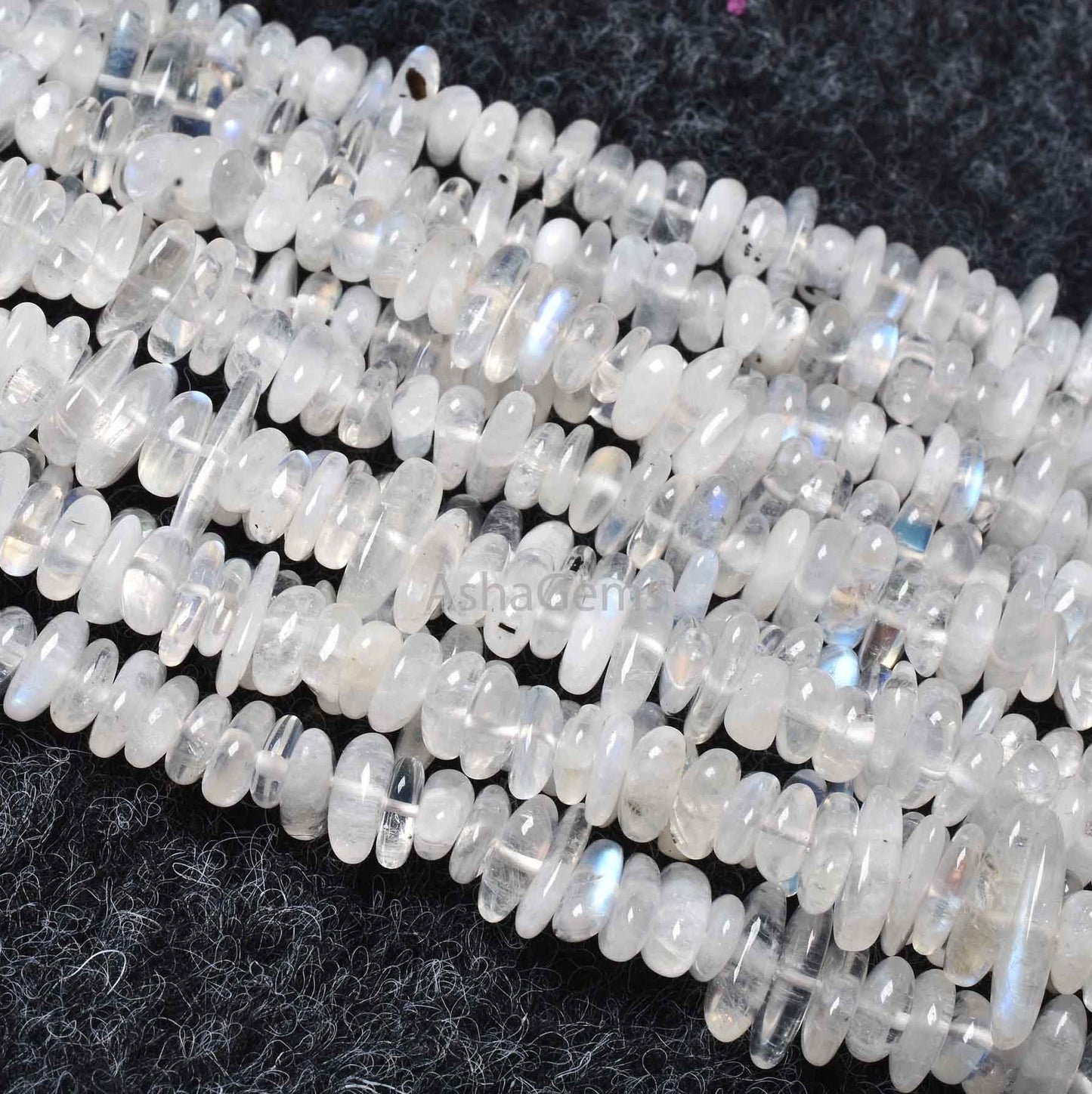 Natural blue Fire rainbow Moonstone Uncut Chip Beads, Flashy Rainbow smooth Rough Polish Beads White Rainbow Slice Uneven shape Beads Crafts