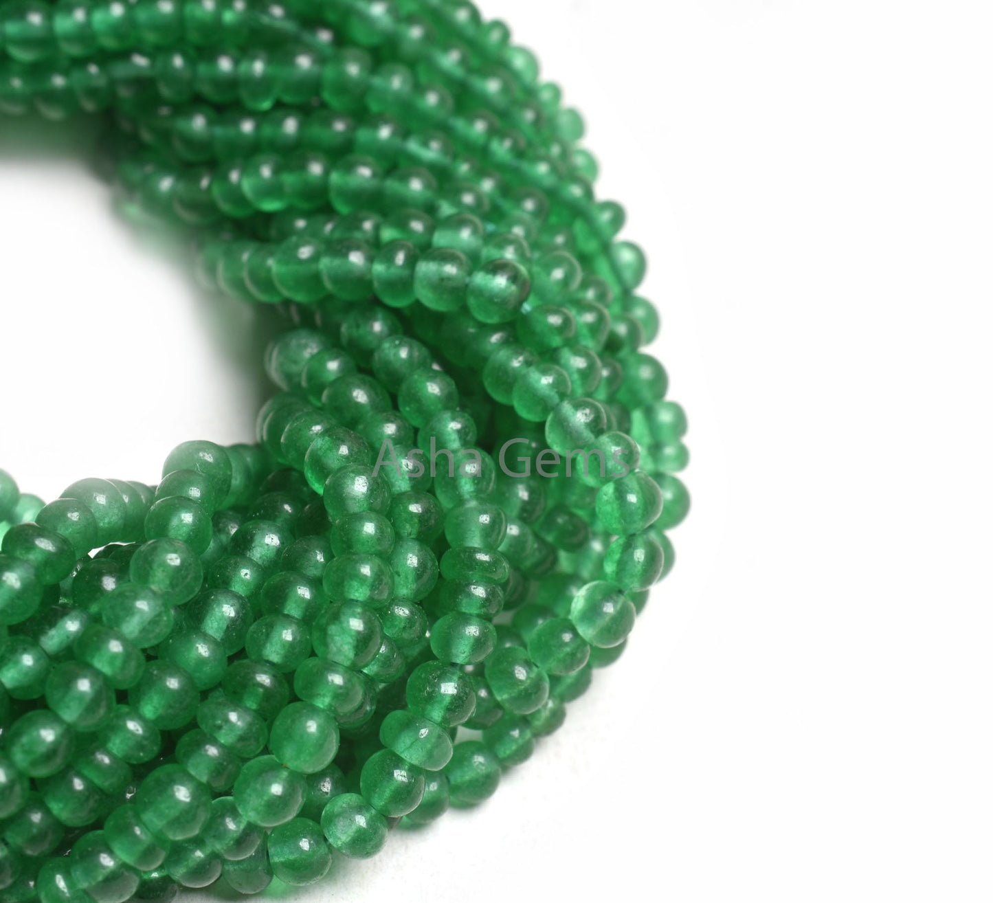 3.5 mm Green Quartz Smooth Handmade Rondelle Beads, Fine Green Quartz Smooth Gemstone Tiny Beads, Green Quartz Bead Jewelry Handicraft SALE