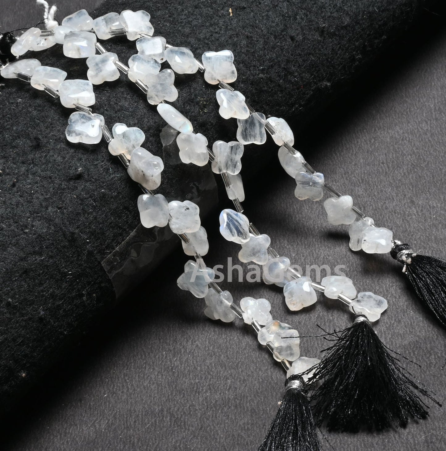 Natural Blue Fire Rainbow Moonstone Carved Flower Shape Gemstone handmade Beads, Flashy Rainbow Carving Fancy Square smooth Bead Jewlry SALE
