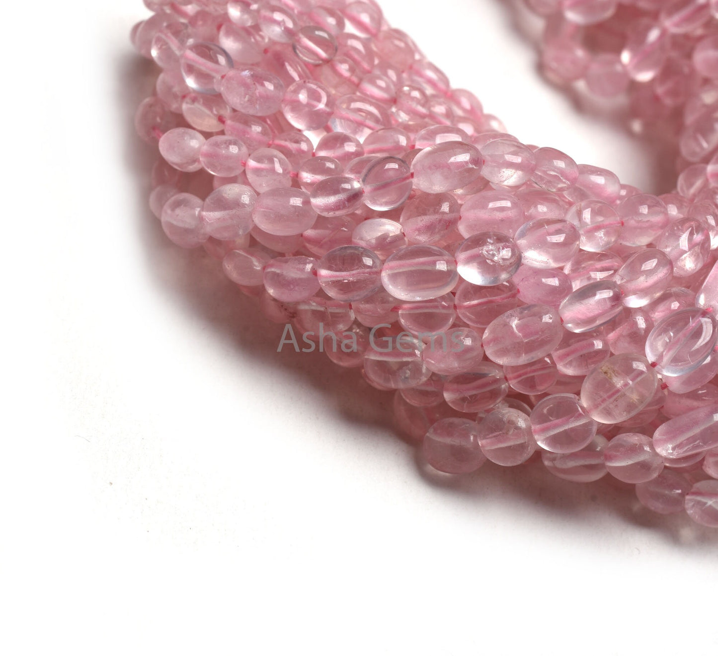 AAA Quality Rose Quartz Smooth Oval Gemstone Beads, Natural Pink Rose Quartz Plain Handmade Uneven Tiny Oval Beads Jewelry Handicraft SALE