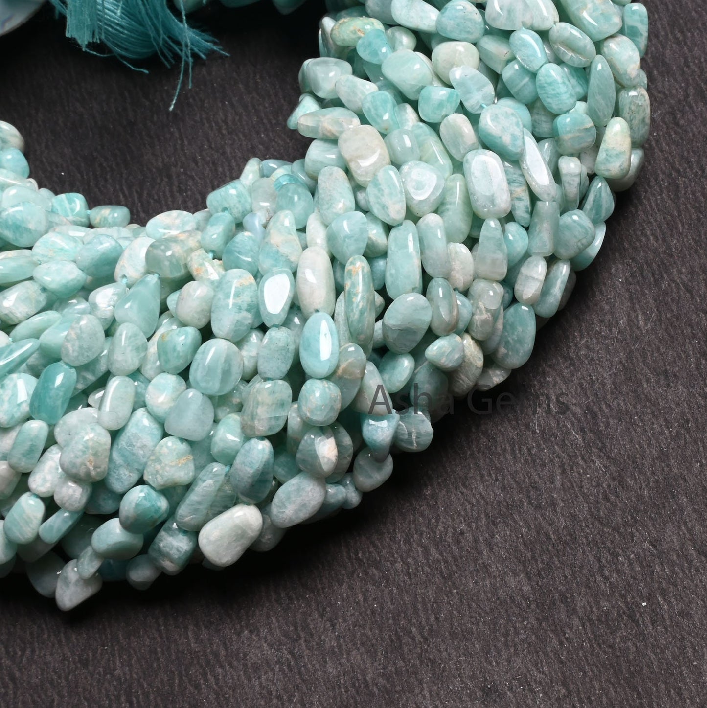 Natural Blue Amazonite Smooth Tiny Nugget Gemstone Loose Beads, Fine Amazonite Handmade Uneven Tumble Shape Straight Drill Bead Jewelry SALE