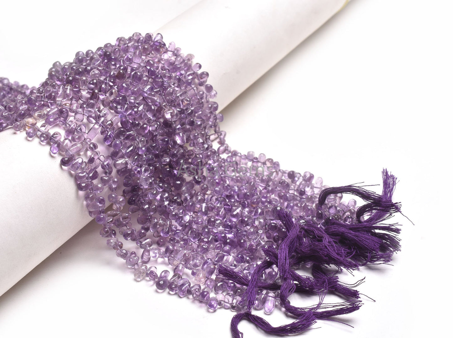 13"Strand Natural Amethyst Smooth Drop Shape Beads, Purple Amethyst Plain Uneven Teardrop Handmade Gemstone Bead, Amethyst Bead Jewelry SALE