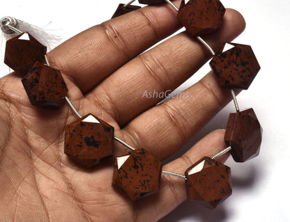 Natural Red Jasper Faceted Hexagon Shape Gemstone Beads,8" Strand jasper beads,10 Piece Strand red Jasper fancy Flat Hexagon Briolette Beads